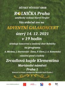 pozvánka na adventní galakoncert dne 14. 12. 2021 v 19. hodin