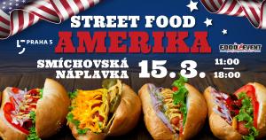Vizuál k Street food Amerika na Smíchovské náplavce
