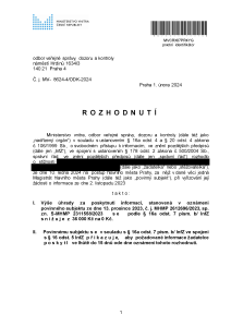 Rozhodnutí ministerstva vnitra č.j. MV  8624 4 ODK 2024