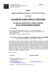 Tisková konference k plánu mobility Co se v Praze nakonec postaví?