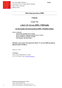 Otevření prostoru H40 v Pražské tržnici