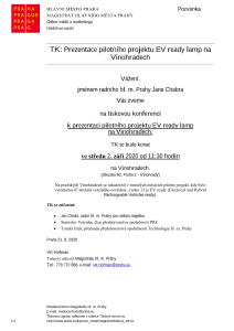 Prezentace pilotního projektu EV ready lamp na Vinohradech